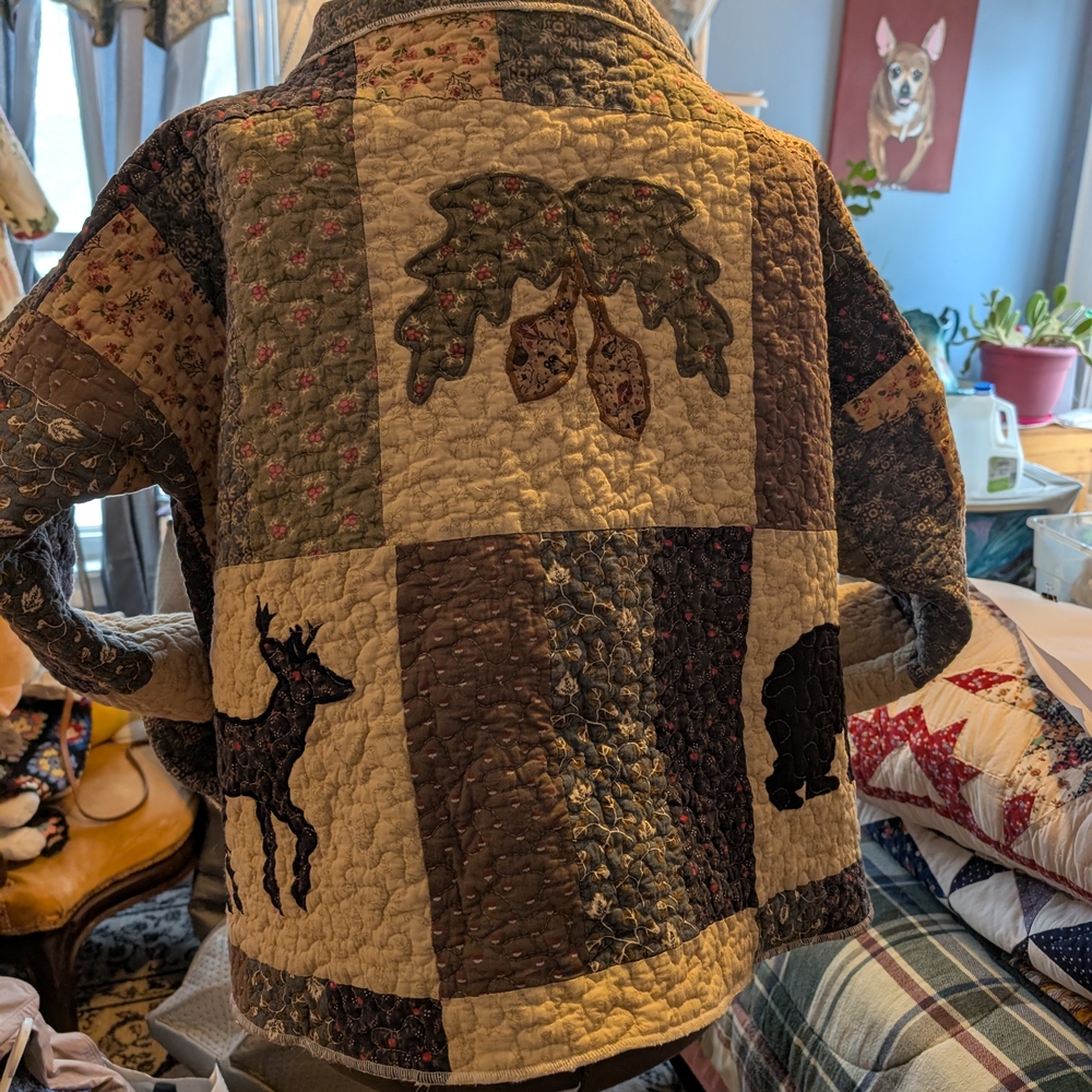 Patchwork Quilted Women's Sweater - Picture 4 of 7